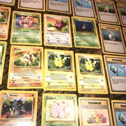 Vintage Bulk Base Cards Pokemon Card Pokemon 136 Cards Near Mint - Image 2