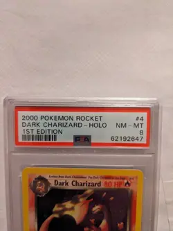 Dark Charizard 1st Edition Holo Card 4/82 PSA 8 - Image 3
