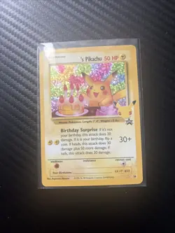 POKEMON CELEBRATIONS PIKACHU BIRTHDAY PROMO CARD - Image 1
