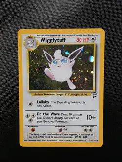 Pokemon TCG Wigglytuff 19/130 Holo Rare - Base Set 2 Pokemon Card - Image 1