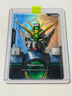 Wing Gundam Zero Foil Resource R-004 C+ NM Alt Art MS Newtype Rising Card Game - Image 2