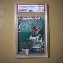 2018 DBS CARD GAME FR U7 SYN PRINCE VEGETA SPECIAL RARE #TB1-004 GEM MT PSA 10 - Image 5