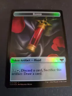 Blood (017) Dragon Illusion (009) Foil Token Innistrad: Crimson Vow VOW MTG - Image 1