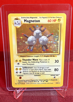 Magneton 9/102 Base Set Pokemon TCG Holo MP - Image 4