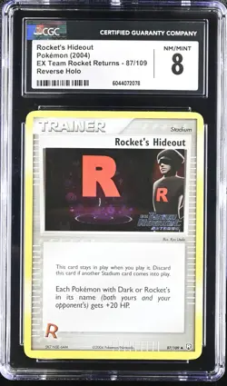 CGC 8 Rocket's Hideout Team Rocket Returns 87/109 Reverse Holo STAMPED Pokemon - Image 1