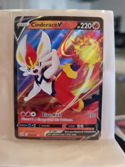 Cinderace V 043/264 Ultra Rare SWSH: Fusion Strike Pokemon TCG NM - Image 1