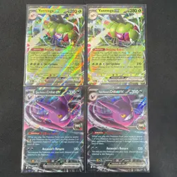 4X LOT Pokemon Destined Rivals 2X Team Rockets Crobat 122/182 2X Yanmega EX 003 - Image 1