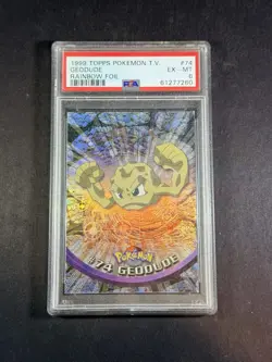 1999 TOPPS CHROME POKEMON T.V. #74 GEODUDE PSA 6 - Image 1