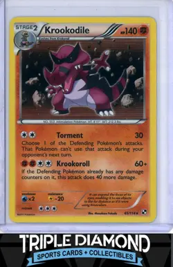 2011 Pokemon Black & White #65/114 Krookodile Holo F665 - Image 1