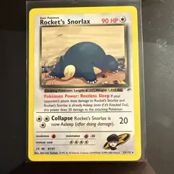 Rockets Snorlax 33/132 Pokemon TCG Gym Heroes Non Holo Rare Near Mint - Image 1