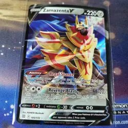 Zamazenta V 105/172 NM/M SWSH Brilliant Stars Sword & Shield Pokemon TCG - Image 1
