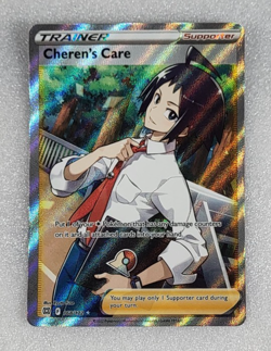 Cheren's Care 168/172 NM/M SWSH09 Brilliant Stars Full Art Trainer Pokemon TCG - Image 1