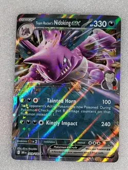 Team Rocket's Nidoking ex 119/182 NM/M SV10 Destined Rivals Pokemon TCG - Image 1