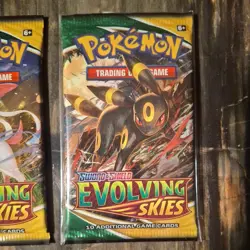 Nintendo Pokemon TCG Sword & Shield Evolving Skies Booster Pack set of 2 - Image 2