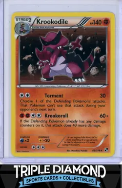 2011 Pokemon Black & White #65/114 Krookodile Holo F664 - Image 1