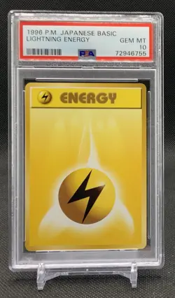 PSA 10 Japanese Basic Base Set Lightning Energy 1996 Pokemon Basic - Image 1