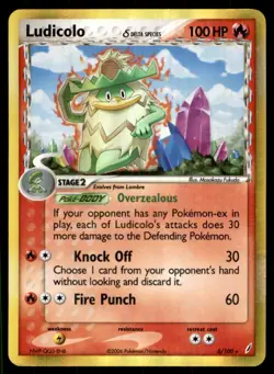 2006 EX - Crystal Guardians Ludicolo Stage 2/Rare Holo #6 - Image 1