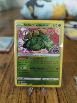 Pokemon TCG Radiant Venusaur Pokemon Go 004/078 Holo Radiant Rare - Image 1