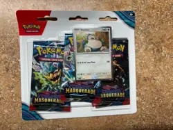 Pokemon Scarlet & Violet Twilight Masquerade 3-Pack Blister Snorlax Promo Card - Image 1