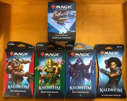 Magic The Gathering Lot Of 5 Azorius Control Kaldheim Blue Green Red Booster NEW - Image 1
