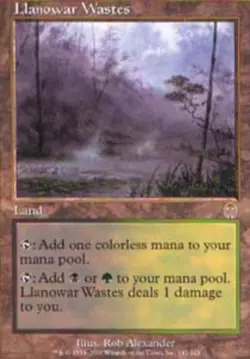 Llanowar Wastes Apocalypse Magic mtg Light Play, English x1 - Image 1