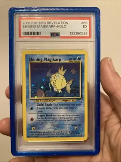 Pokemon Shining Magikarp Holo Neo Revelation 66/64 PSA 5 Guard Included - Image 1