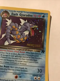 Dark Gyarados 8/82 Holo Team Rocket Prerelease Promo Pokemon Card - NM - Image 2
