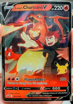 Lance's Charizard V SWSH133 Pokemon SWSH Black Star Promo Near Mint - Image 1