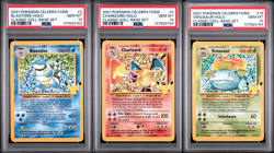 PSA 10 SEQUENTIAL BLASTOISE 2 CHARIZARD 4 VENUSAUR 15 CELEBRATIONS POKEMON - Image 1