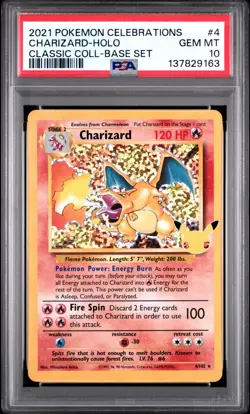 PSA 10 SEQUENTIAL BLASTOISE 2 CHARIZARD 4 VENUSAUR 15 CELEBRATIONS POKEMON - Image 4