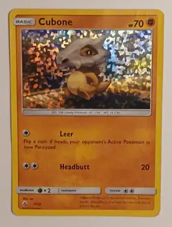 2018 Pokemon McDonalds Cubone 7/12 Confetti Holo Common NM Ground Type Card - Image 1