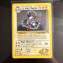 Pokemon TCG Lt. Surge's Magneton Gym Heroes 8/132 Holo Unlimited Rare - Image 1
