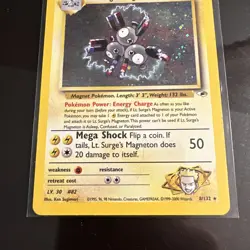 Pokemon TCG Lt. Surge's Magneton Gym Heroes 8/132 Holo Unlimited Rare - Image 3