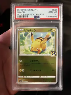 Pokemon Japanese Pikachu&Raichu 25th Anniversary Golden Box PSA 10 Sequential - Image 1