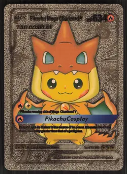Pikachu Mega Charizard Y2020 POKEMOn Mega Cosplay Gold Foil #002 - Image 1