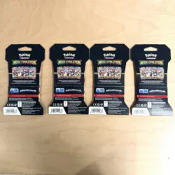 Pokemon Mega Evolution Sleeved Booster Pack - Full Art Set - 4 Packs - Sealed - Image 2