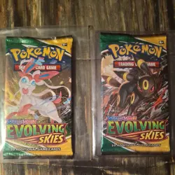 Nintendo Pokemon TCG Sword & Shield Evolving Skies Booster Pack set of 2 - Image 1