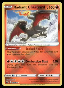 Radiant Charizard Radiant Rare Crown Zenith 020/159 NM Pokemon TCG - Image 1