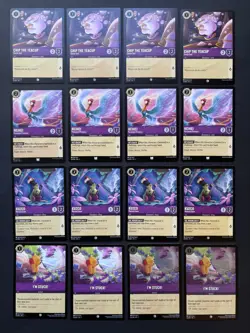 2023 Disney Lorcana Rise of the Floodborn C U Amethyst Playsets - 16 Card lot NM - Image 1