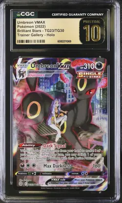 CGC Pristine 10 Umbreon VMAX TG23/TG30 Brilliant Stars Pokemon Card - Image 1