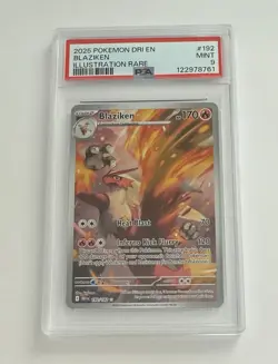 Blaziken 192/182 Illustration Rare Destined Rivals Pokemon Card PSA 9 MINT - Image 1