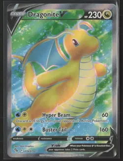 Dragonite V (Full Art) Ultra Rare Pokemon GO 076/078 NM Pokemon Card - Image 1