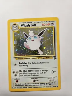 Pokemon TCG Wigglytuff Base Set 2 Holo Unlimited Rare Card 19/130 - Image 1