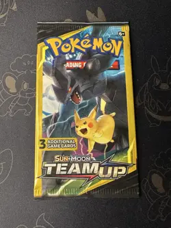 Pokemon Team Up 3 Card Factory Sealed Booster Pack - HEAVY 7.74 - Image 2