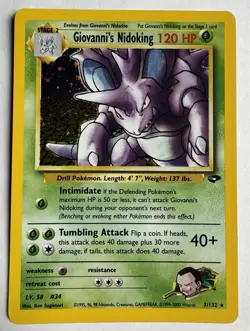 Giovanni’s Nidoking Holo - Gym Challenge - Near Mint - Vintage Pokemon Card - Image 1