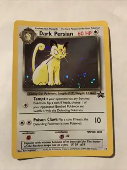Dark Persian 17 Holo Black Star Promo WOTC Pokemon Card - Image 1