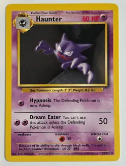 Haunter 29/102 Base Set 1999 Pokemon Card Non-Holo WOTC Vintage - Image 1