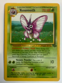 Venomoth 29/64 Jungle Rare Non-Holo Vintage WOTC Pokemon Card - Image 1