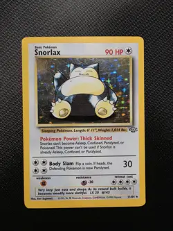 SNORLAX 11/64 Jungle Set HOLO Pokemon English Card Rare Wotc 1999 - Image 1