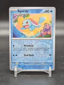 Squirtle Reverse Holo NM 007/165 Scarlet & Violet 151 Pokemon Card - Image 1